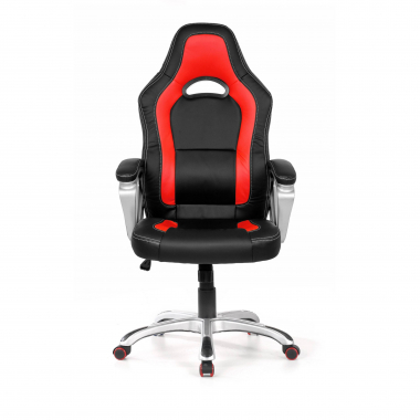 cadeira gaming vermelho dakar pele sintetica bracos fixos 3