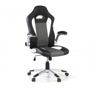 cadeira gaming cinza lotus pele sintetica bracos rebativeis 1