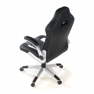 cadeira gaming cinza lotus pele sintetica bracos rebativeis 9