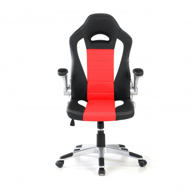 cadeira gaming vermelho lotus pele sintetica bracos rebativeis 3