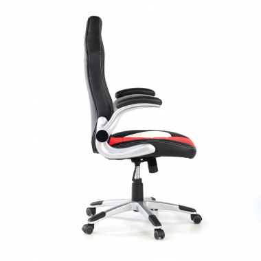 cadeira gaming vermelho lotus pele sintetica bracos rebativeis 6