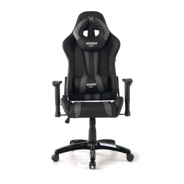 cadeira gaming cinza spider pele sintetica bracos moveis almofada lombar e cervical apoio de cabeca 4