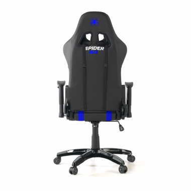 cadeira gaming azul spider pele sintetica bracos moveis almofada lombar e cervical apoio de cabeca 6