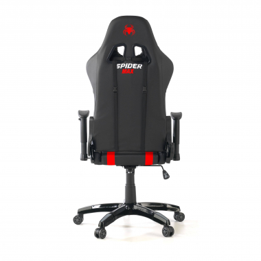 cadeira gaming vermelho spider pele sintetica bracos moveis almofada lombar e cervical apoio de cabeca 7