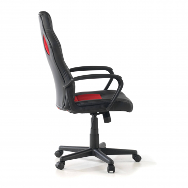 cadeira gaming vermelho montmelo pele sintetica bracos fixos 7