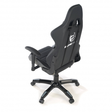 cadeira gaming cinza game pro pele sintetica bracos moveis almofada lombar e cervical apoio de cabeca 7