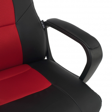 cadeira gaming vermelho montmelo pele sintetica bracos fixos 5