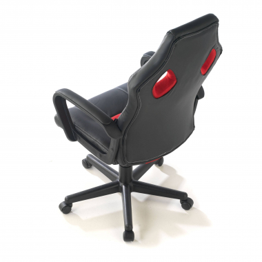 cadeira gaming vermelho montmelo pele sintetica bracos fixos 8