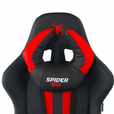 cadeira gaming vermelho spider pele sintetica bracos moveis almofada lombar e cervical apoio de cabeca 5