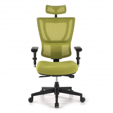 cadeira ergonomica verde energy malha mesh bracos regulaveis 1d apoio lombar duplo 4