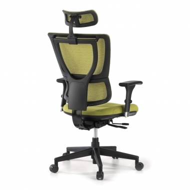 cadeira ergonomica verde energy malha mesh bracos regulaveis 1d apoio lombar duplo 7