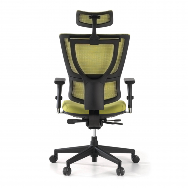 cadeira ergonomica verde energy malha mesh bracos regulaveis 1d apoio lombar duplo 8