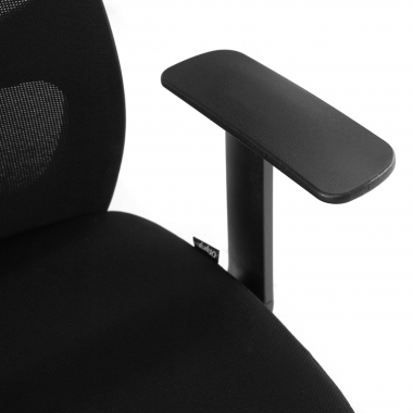 cadeira de escritorio preto argos malha mesh bracos fixos apoio de cabeca 4