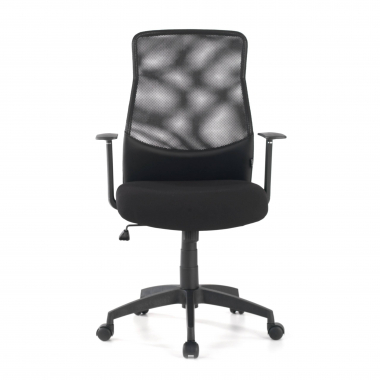 cadeira de escritorio preto miami malha mesh bracos fixos 6