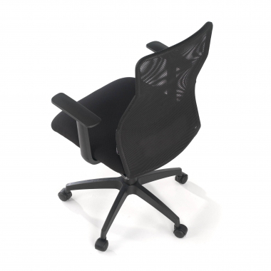 cadeira de escritorio preto miami malha mesh bracos fixos 5