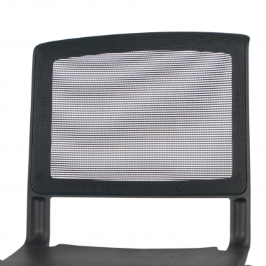cadeira sala de espera preto shield malha mesh sem bracos 5