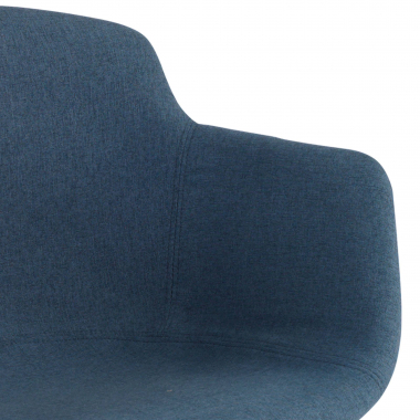 cadeira sala de espera branco azul 4 patas tecido bracos estofados 6