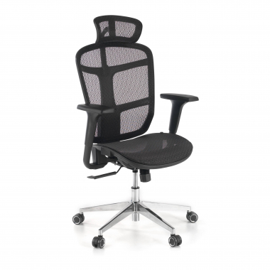 cadeira home office preto dover malha mesh bracos regulaveis 1d apoio de cabeca 1