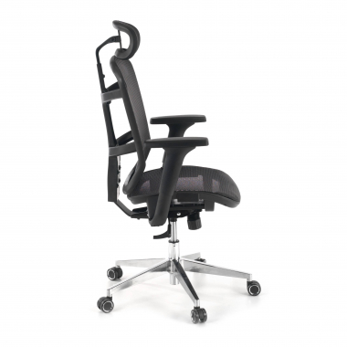 cadeira home office preto dover malha mesh bracos regulaveis 1d apoio de cabeca 4