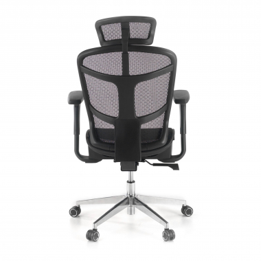 Cadeira Ergonomica Home Office Dover, apoio de cabeça, base alumínio, 8 horas