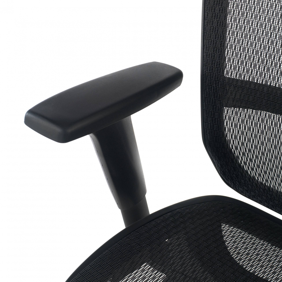 Cadeira Ergonomica Home Office Dover, apoio de cabeça, base alumínio, 8 horas