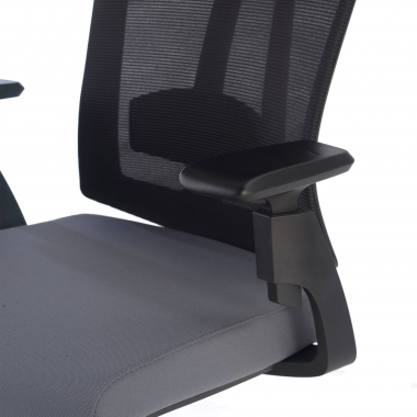 cadeira ergonomica cinza ridley malha mesh bracos regulaveis 3d apoio lombar apoio de cabeca 6