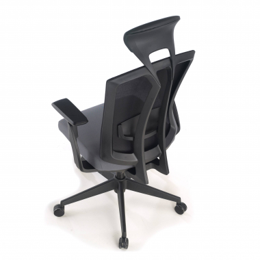 cadeira ergonomica cinza ridley malha mesh bracos regulaveis 3d apoio lombar apoio de cabeca 8
