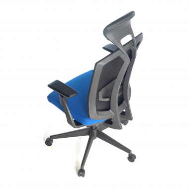 cadeira ergonomica azul ridley malha mesh bracos regulaveis 3d apoio lombar apoio de cabeca 8