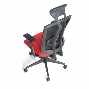 cadeira ergonomica vermelho ridley malha mesh bracos regulaveis 3d apoio lombar apoio de cabeca 8