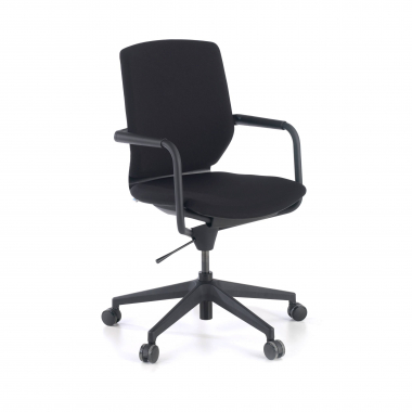cadeira giratoria preto cadeira de escritorio tecido bracos fixos 1