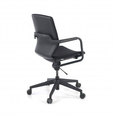 cadeira giratoria preto cadeira de escritorio tecido bracos fixos 9