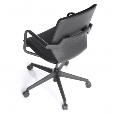 cadeira giratoria preto cadeira de escritorio tecido bracos fixos 8