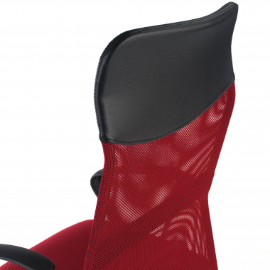 cadeira de escritorio vermelho nova malha mesh bracos fixos 6