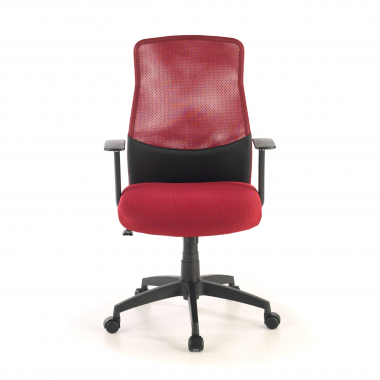 cadeira de escritorio vermelho miami malha mesh bracos fixos 5