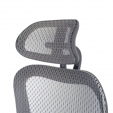 cadeira ergonomica cinza estrutura negra malha mesh bracos regulaveis 3d apoio lombar duplo apoio de cabeca 6