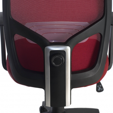 cadeira de escritorio vermelho argos malha mesh bracos fixos apoio de cabeca 5