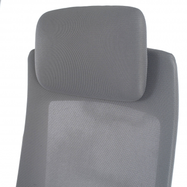 cadeira ergonomica cinza estrutura negra tecido bracos regulaveis 3d 5