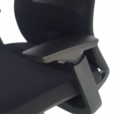 cadeira ergonomica preto estrutura negra tecido bracos regulaveis 3d 6