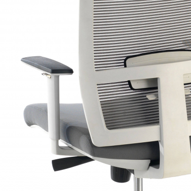 cadeira ergonomica branco cinzento estrutura branca malha mesh bracos regulaveis 1d apoio lombar 7