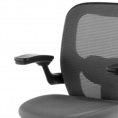 cadeira ergonomica cinza cadeira de escritorio malha mesh bracos moveis apoio lombar 5