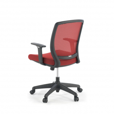 cadeira giratoria vermelho cadeira estrutura negra malha mesh bracos regulaveis 1d 8