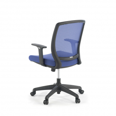 cadeira giratoria azul cadeira estrutura negra malha mesh bracos regulaveis 1d 8