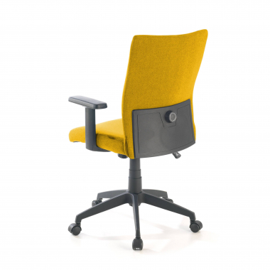 cadeira giratoria amarelo kobe tecido bracos fixos apoio lombar 8