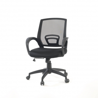 cadeira de secretaria para criancas preto canton malha mesh bracos fixos 8