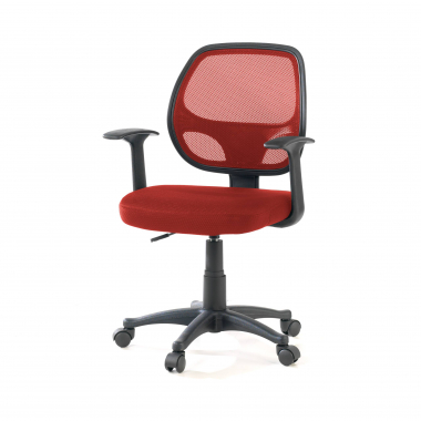 oferta cadeira de escritorio vermelho one malha mesh bracos fixos 8