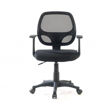 oferta cadeira de escritorio preto one malha mesh bracos fixos 3