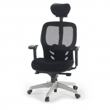 cadeira home office preto com apoio de cabeca malha mesh bracos regulaveis 3d apoio lombar apoio de cabeca 8