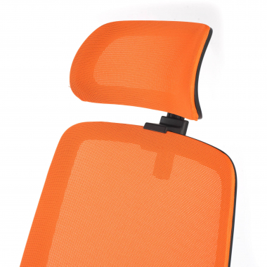 cadeira de escritorio laranja argos malha mesh bracos fixos apoio de cabeca 8