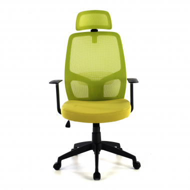 cadeira de escritorio verde argos malha mesh bracos fixos apoio de cabeca 3