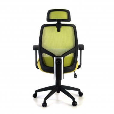 cadeira de escritorio verde argos malha mesh bracos fixos apoio de cabeca 7